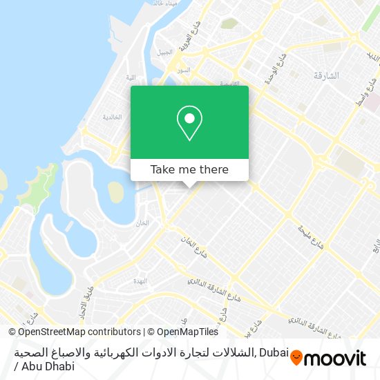 الشلالات لتجارة الادوات الكهربائية والاصباغ الصحية map