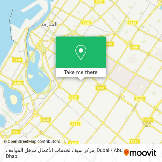مركز سيف لخدمات الأعمال مدخل المواقف map