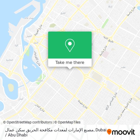 مصنع الإمارات لمعدات مكافحة الحريق سكن عمال map