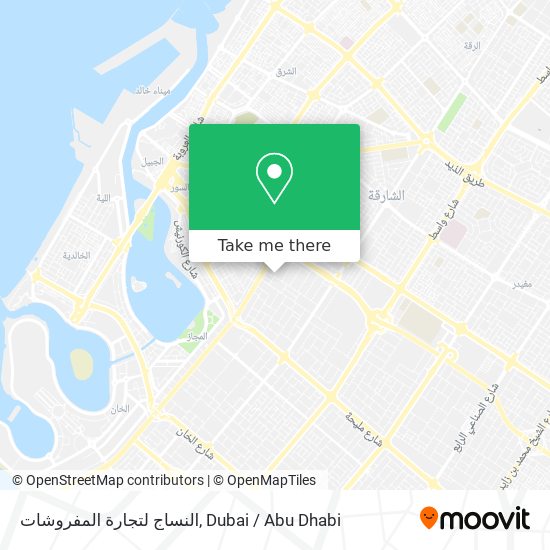 النساج لتجارة المفروشات map