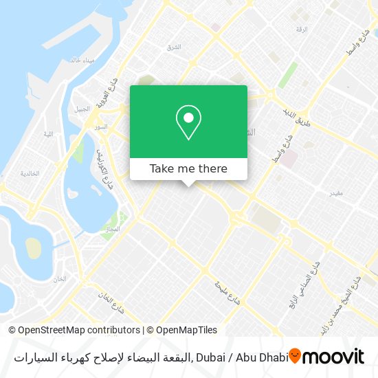 البقعة البيضاء لإصلاح كهرباء السيارات map