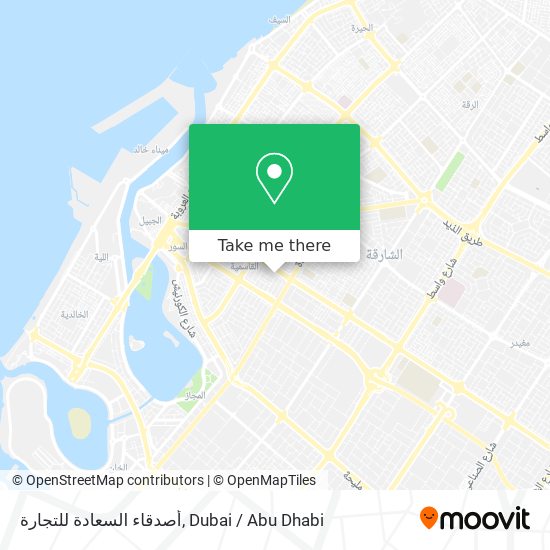 أصدقاء السعادة للتجارة map