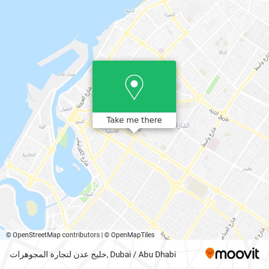 خليج عدن لتجارة المجوهرات map