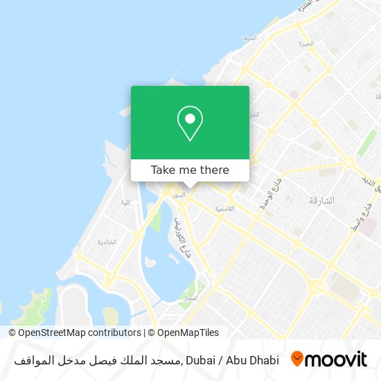 مسجد الملك فيصل مدخل المواقف map