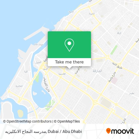 مدرسه النجاح الانكليزيه map