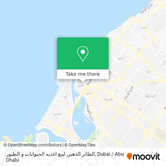 الطائر الذهبي لبيع اغذيه الحيوانات و الطيور map