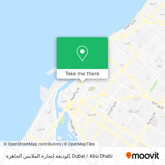 الوديعة لتجارة الملابس الجاهزة map