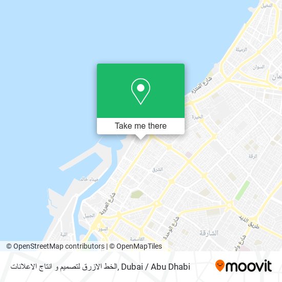 الخط الازرق لتصميم و انتاج الاعلانات map