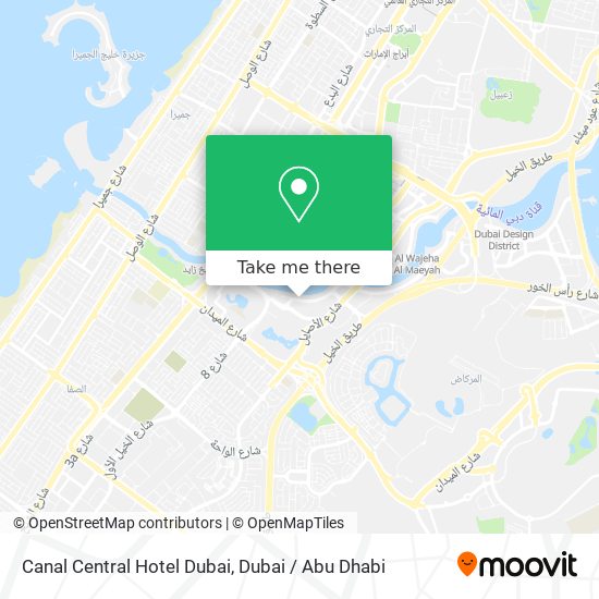 Canal Central Hotel Dubai map