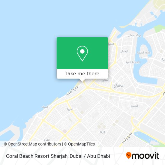 Coral Beach Resort Sharjah map