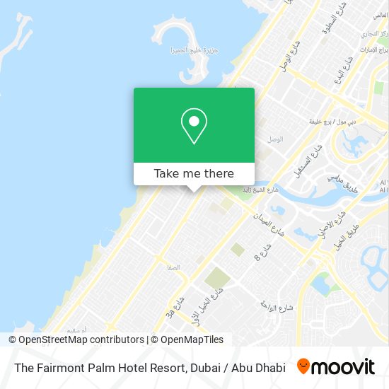 The Fairmont Palm Hotel Resort map