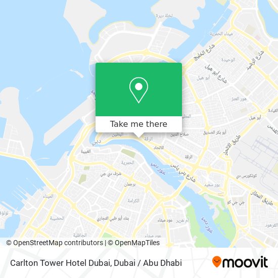 Carlton Tower Hotel Dubai map