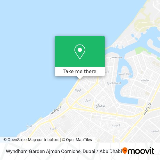 Wyndham Garden Ajman Corniche map