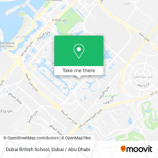 Dubai British School map