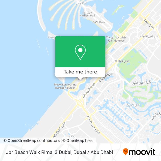 Jbr Beach Walk Rimal 3 Dubai map