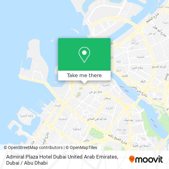 Admiral Plaza Hotel Dubai United Arab Emirates map