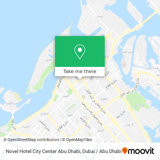 Novel Hotel City Center Abu Dhabi map