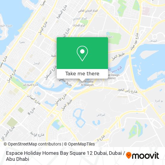 Espace Holiday Homes Bay Square 12 Dubai map