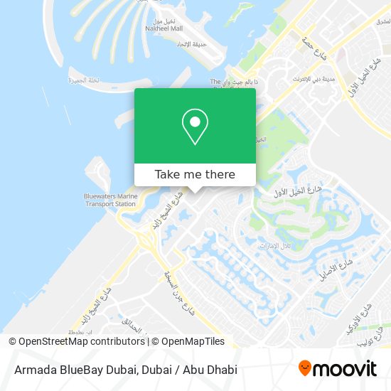 Armada BlueBay Dubai map