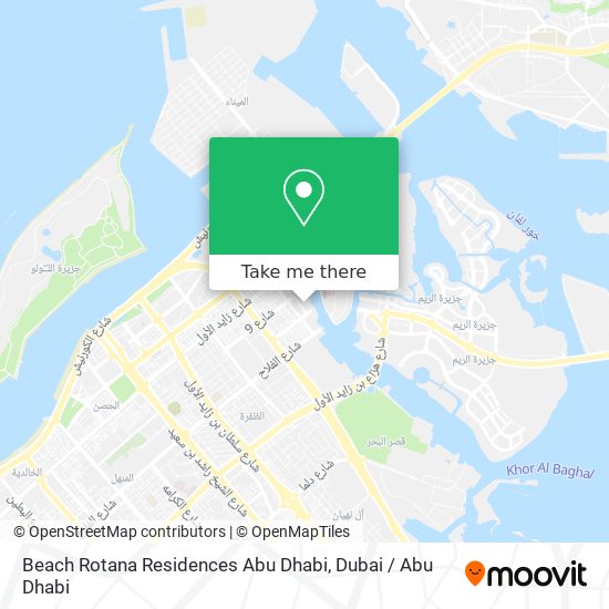 Beach Rotana Residences Abu Dhabi map