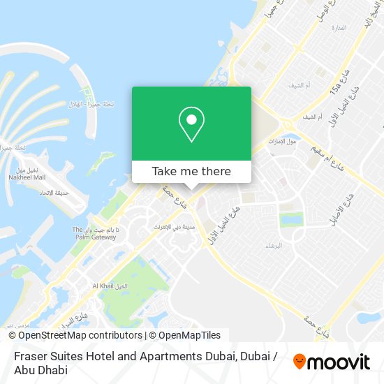 Fraser Suites Hotel and Apartments Dubai map