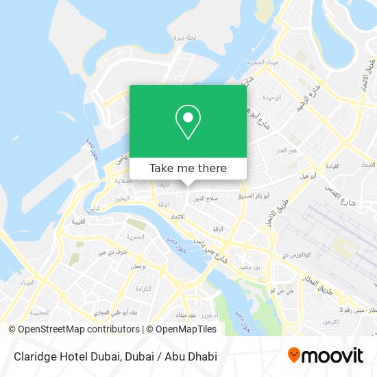 Claridge Hotel Dubai map