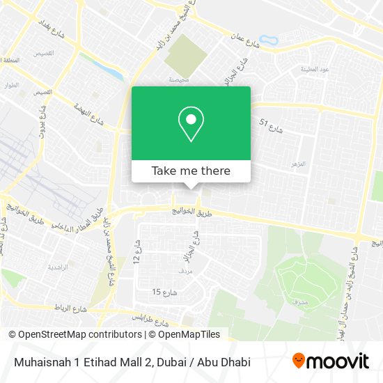 Muhaisnah 1 Etihad Mall 2 map