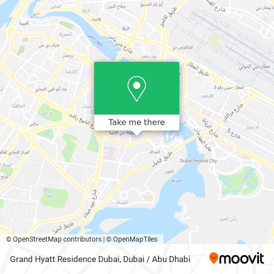 Grand Hyatt Residence Dubai map