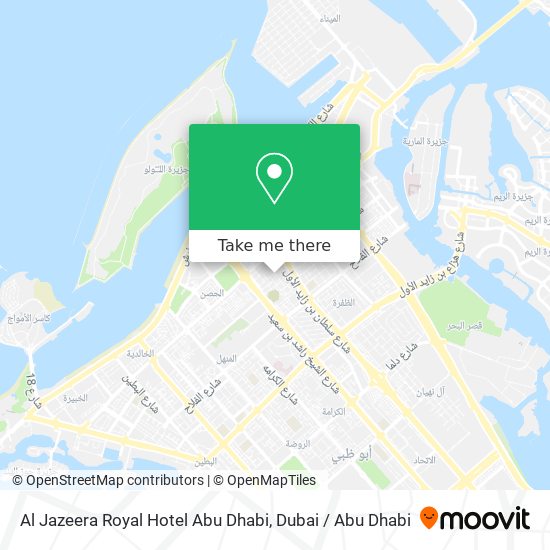 Al Jazeera Royal Hotel Abu Dhabi map