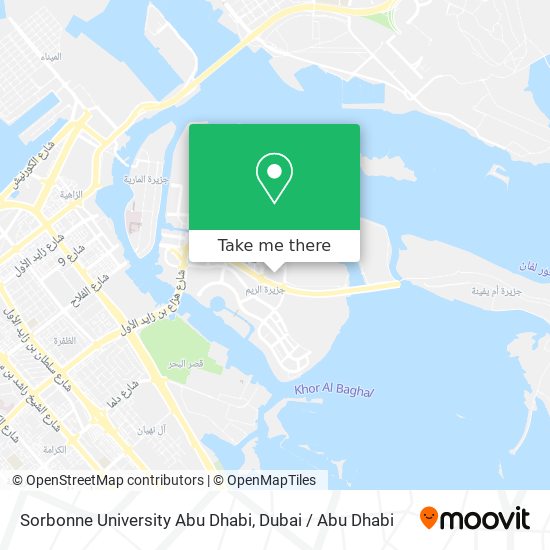 Sorbonne University Abu Dhabi map
