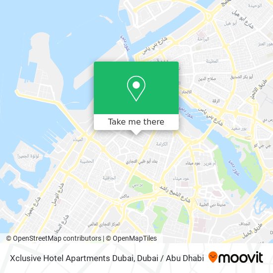 Xclusive Hotel Apartments Dubai map
