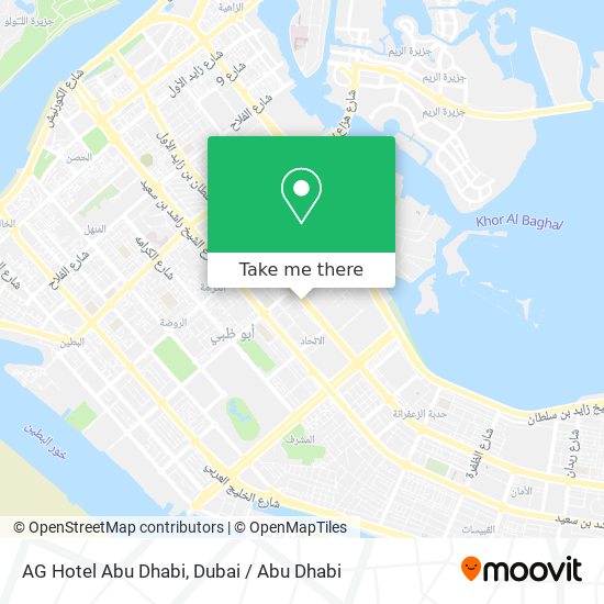 AG Hotel Abu Dhabi map