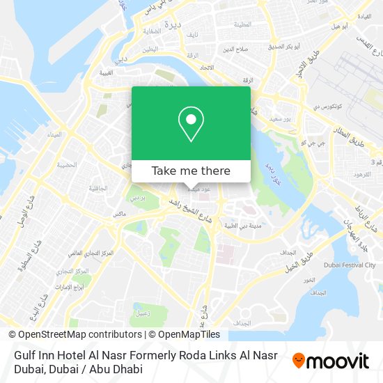 Gulf Inn Hotel Al Nasr Formerly Roda Links Al Nasr Dubai map