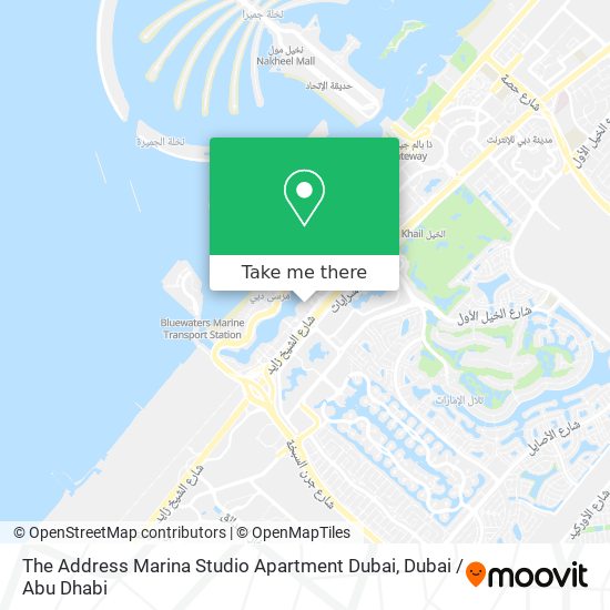 The Address Marina Studio Apartment Dubai map