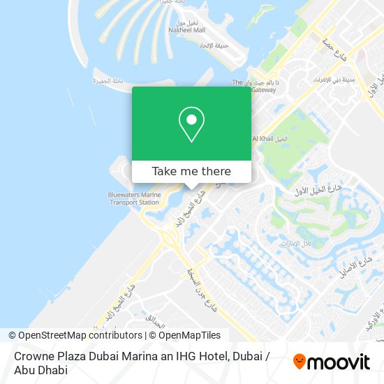 Crowne Plaza Dubai Marina an IHG Hotel map
