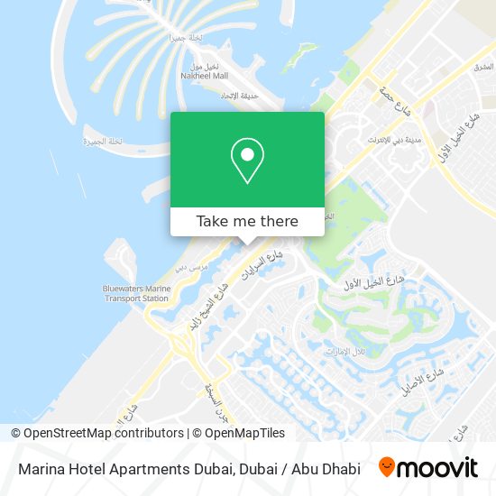 Marina Hotel Apartments Dubai map