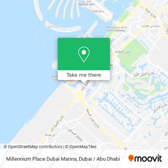 Millennium Place Dubai Marina map