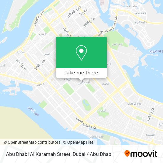 Abu Dhabi Al Karamah Street map