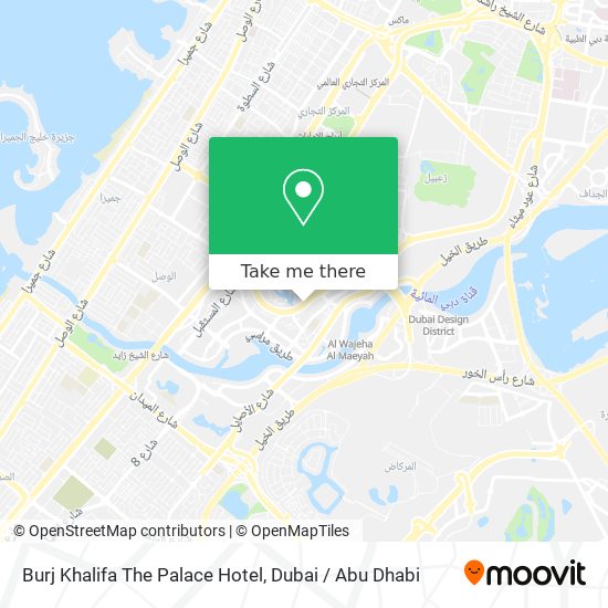 Burj Khalifa The Palace Hotel map