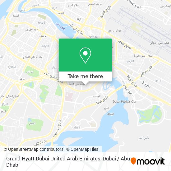 Grand Hyatt Dubai United Arab Emirates map