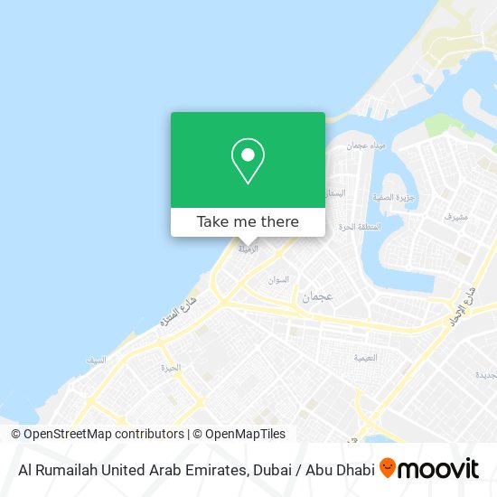 Al Rumailah United Arab Emirates map