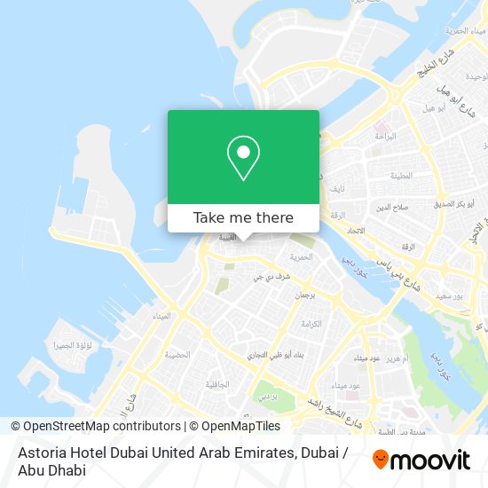 Astoria Hotel Dubai United Arab Emirates map