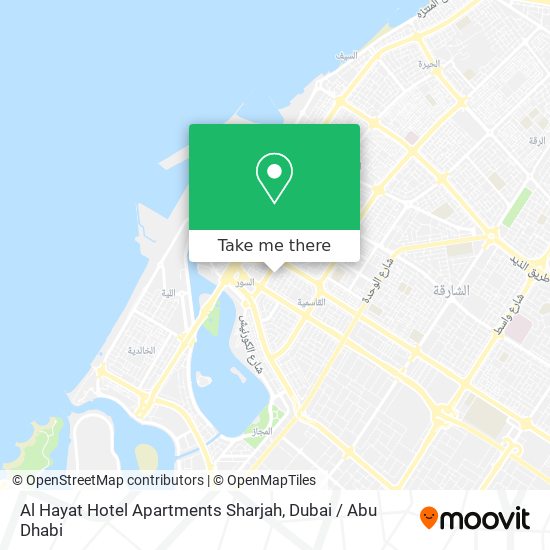 Al Hayat Hotel Apartments Sharjah map