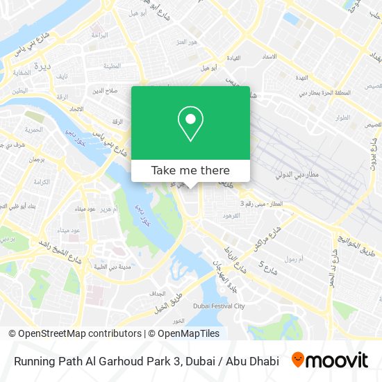 Running Path Al Garhoud Park 3 map