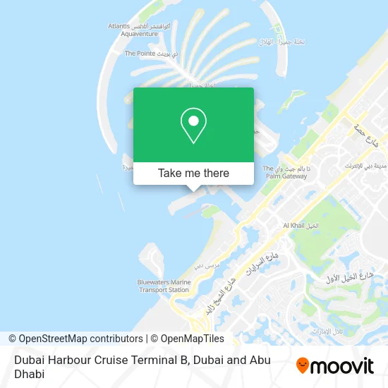 Dubai Harbour Cruise Terminal B map