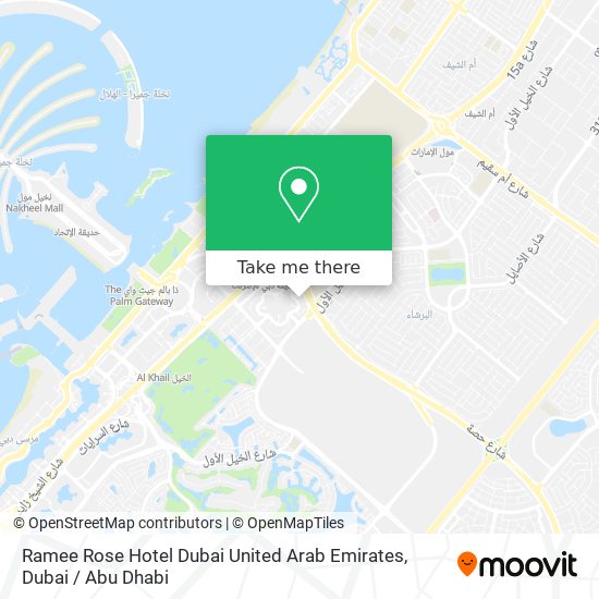 Ramee Rose Hotel Dubai United Arab Emirates map