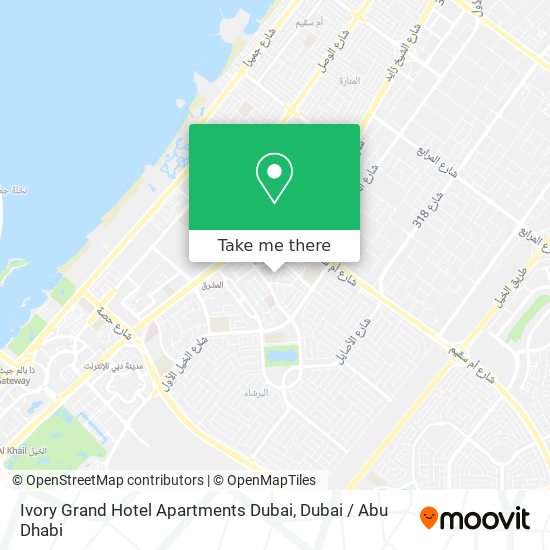 Ivory Grand Hotel Apartments Dubai map