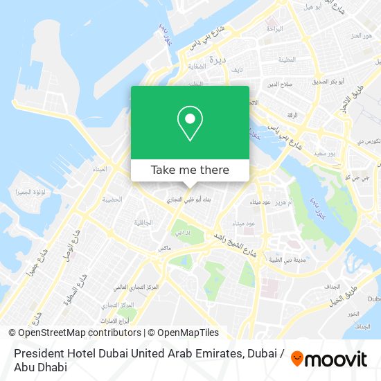 President Hotel Dubai United Arab Emirates map
