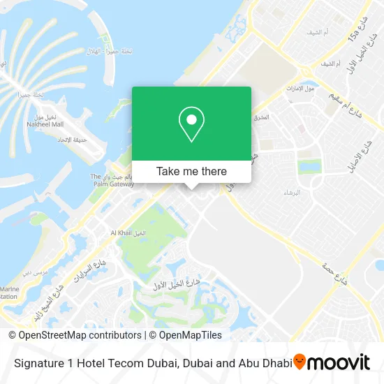 Signature 1 Hotel Tecom Dubai map