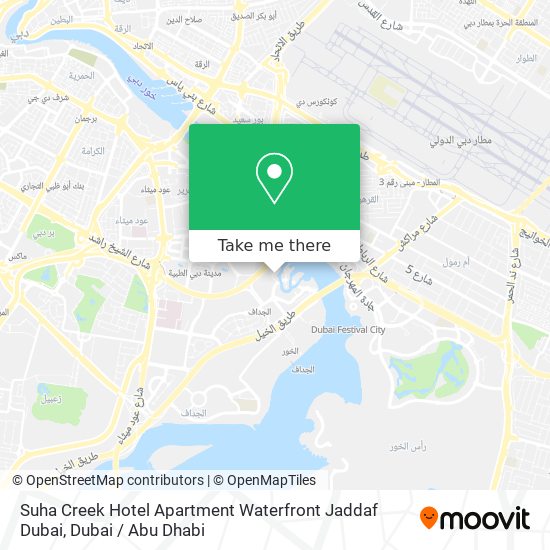 Suha Creek Hotel Apartment Waterfront Jaddaf Dubai map